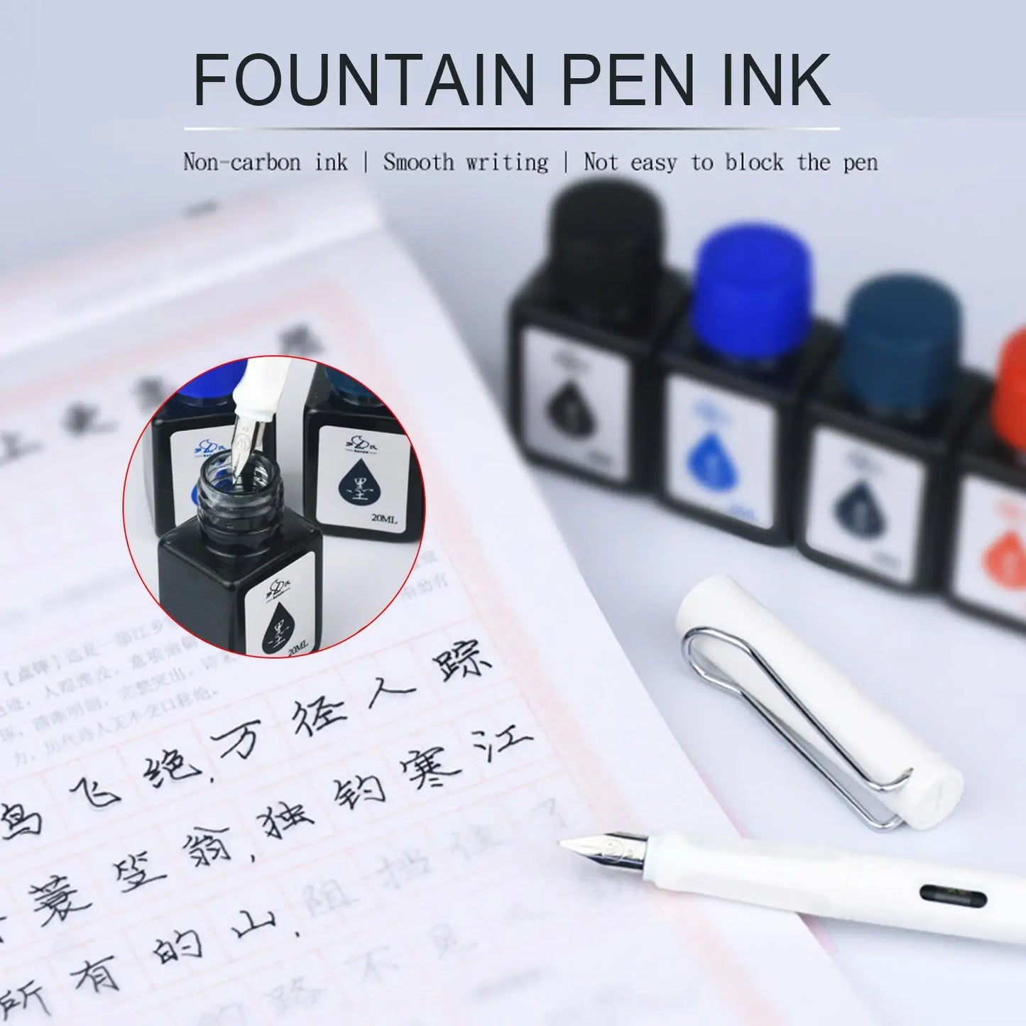 20ml Fountain Pen Ink Bottle | Calligraphy & Writing Ink