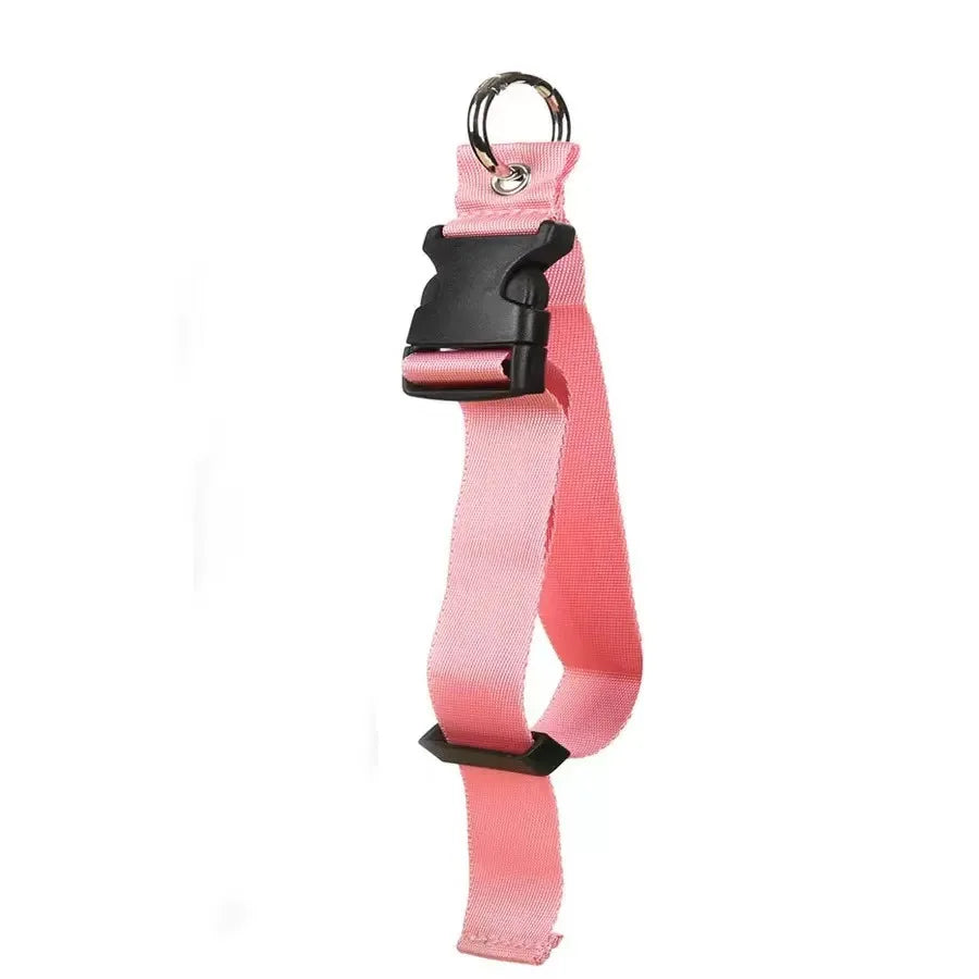 Travel Suitcase Portable Travel Strap Outdoor Lanyard Luggage Bag Anti-theft Hook Packing Strap Attachment Device Peaceful Pleasures Health and Wellness Pink