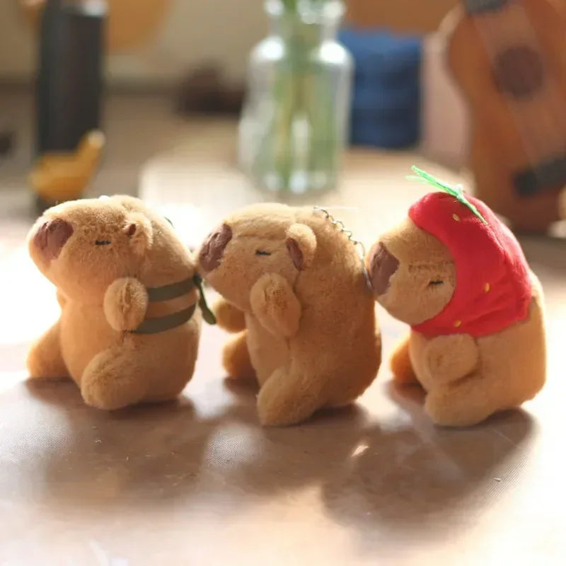 Cartoon Capybara Plush Keychain, Bag & Desk Pendant Ornament