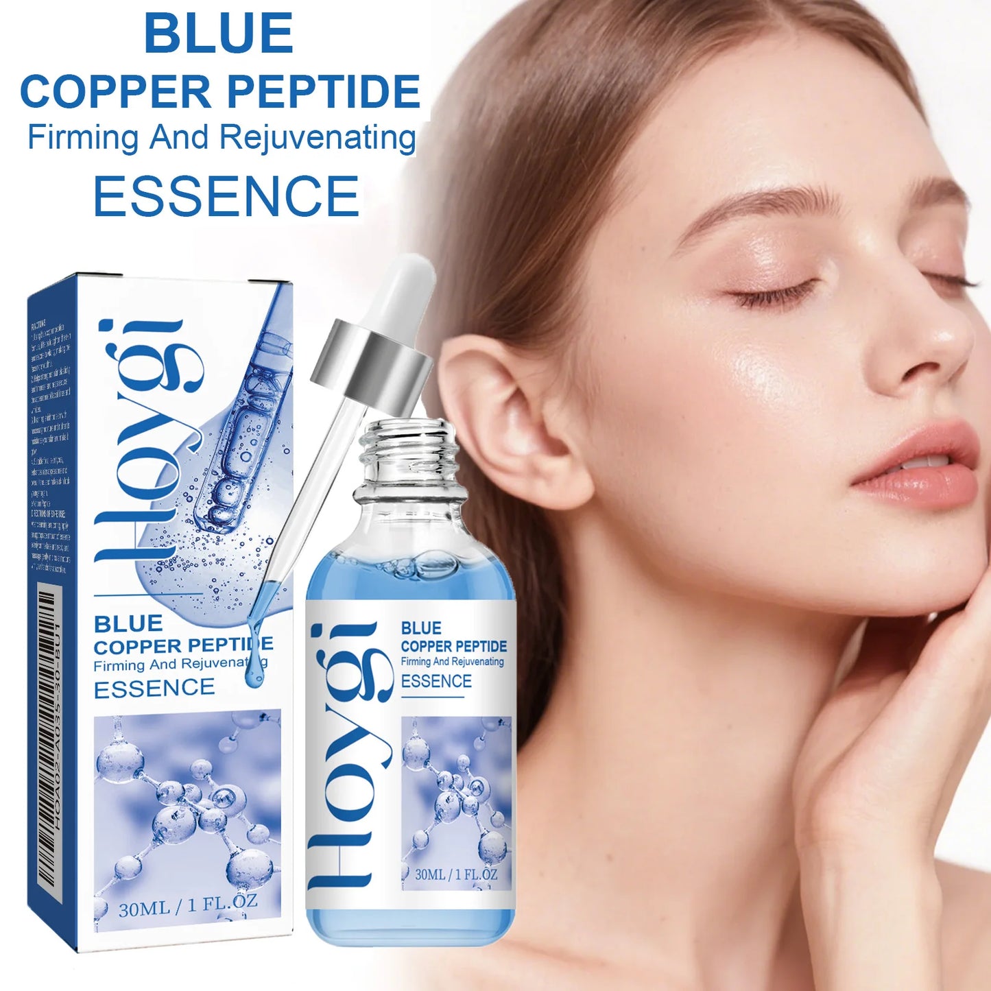 Blue Copper Peptide Firming Face Serum | Anti-Aging Essence