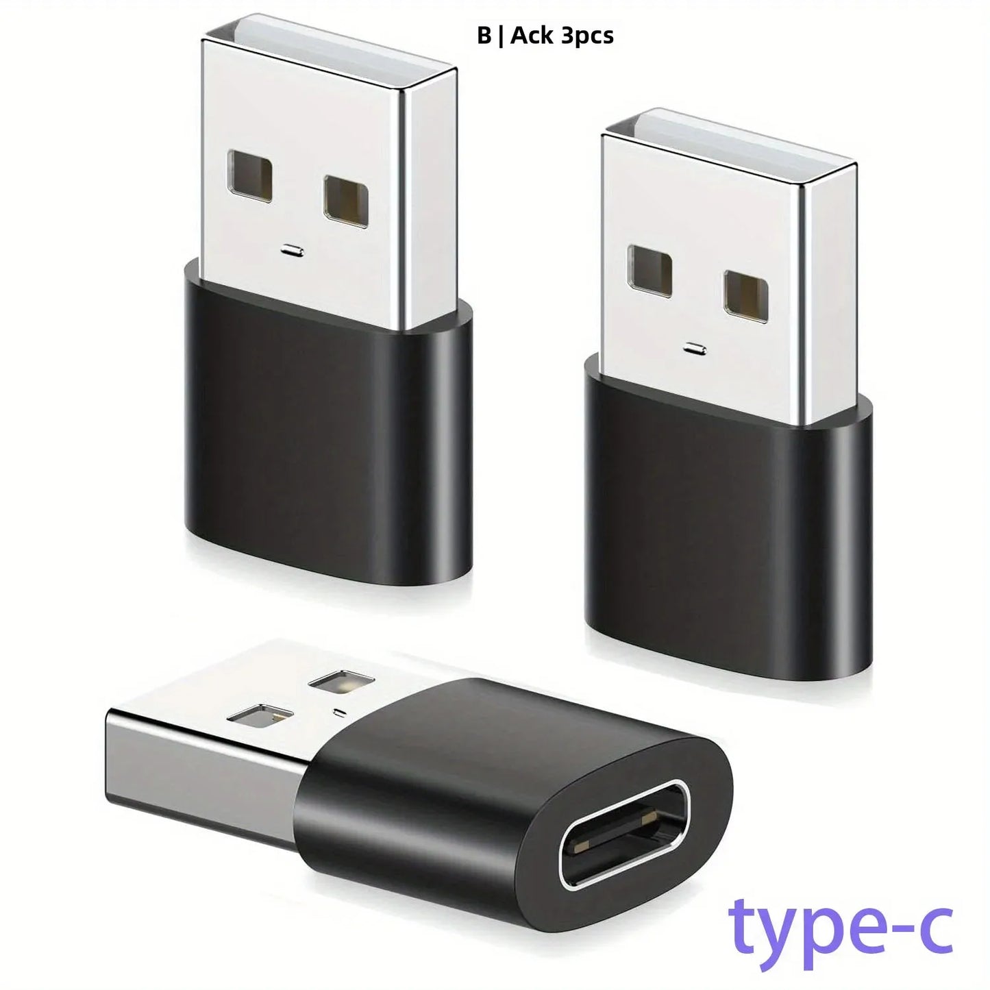 1PC USB to Type C Adapter Type C to USB Fast Charging OTG Converter for iPhone 15 Samsung Xiaomi iPad Laptop Android Phones Peaceful Pleasures Health and Wellness