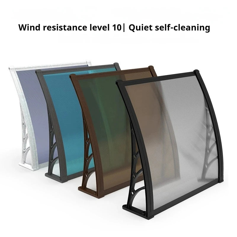 60x300 80x300 Household Application Door & Window Rain Cover Eaves Canopy White & Black Bracket Balcony Awning Peaceful Pleasures Health and Wellness