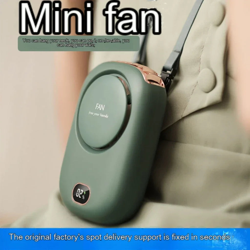 URGGU Portable Bladeless Mini Fan – Rechargeable & Ultra Quiet