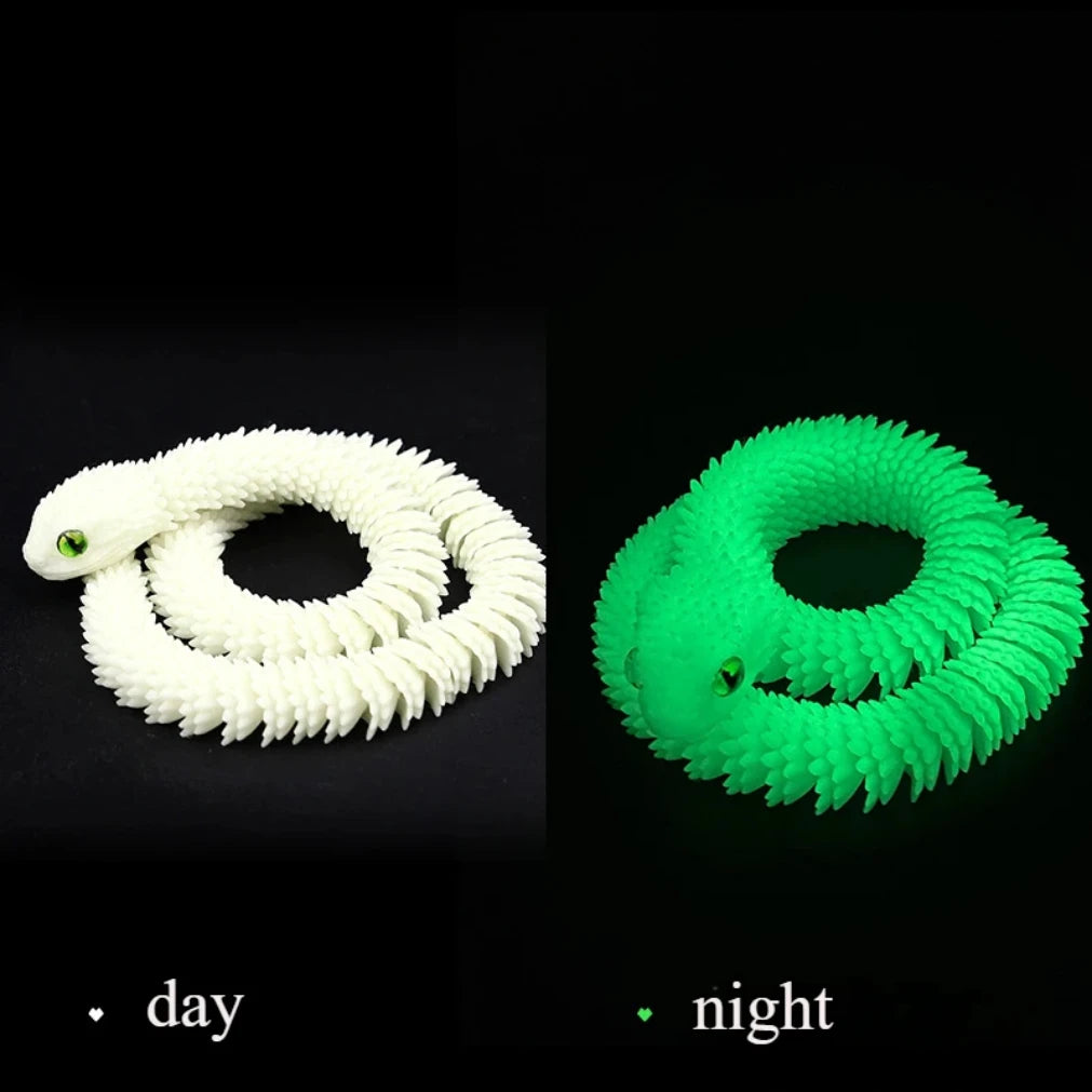 3D Printed Articulated Snake Fidget Toy | Desk Ornament Figurine