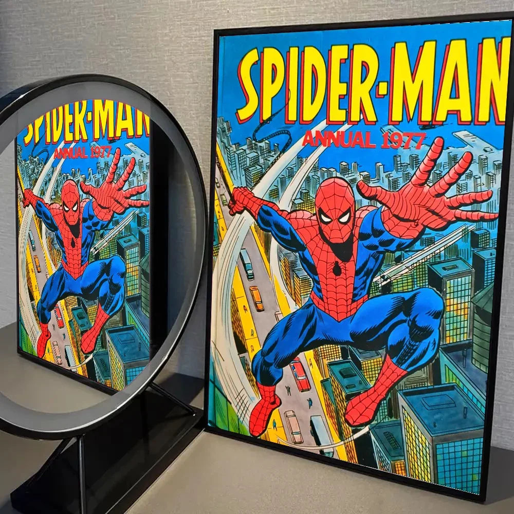 Marvel Movie SpiderMan Wall Art Poster Classic Superhero Avengers Home Decoration Canvas Picture Prints Artwork Mural Print Gift Peaceful Pleasures Health and Wellness