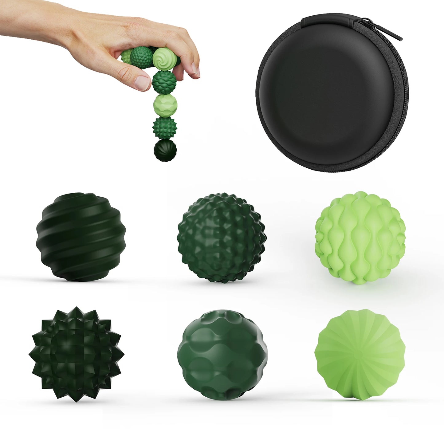 Magnetic Silicone Fidget Balls – Sensory Toy Set 6 or 12 Pcs