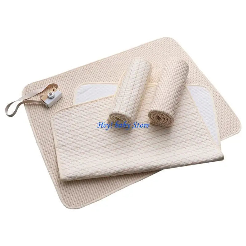 Foldable Baby Diaper Changing Pad – Washable Cotton Mat