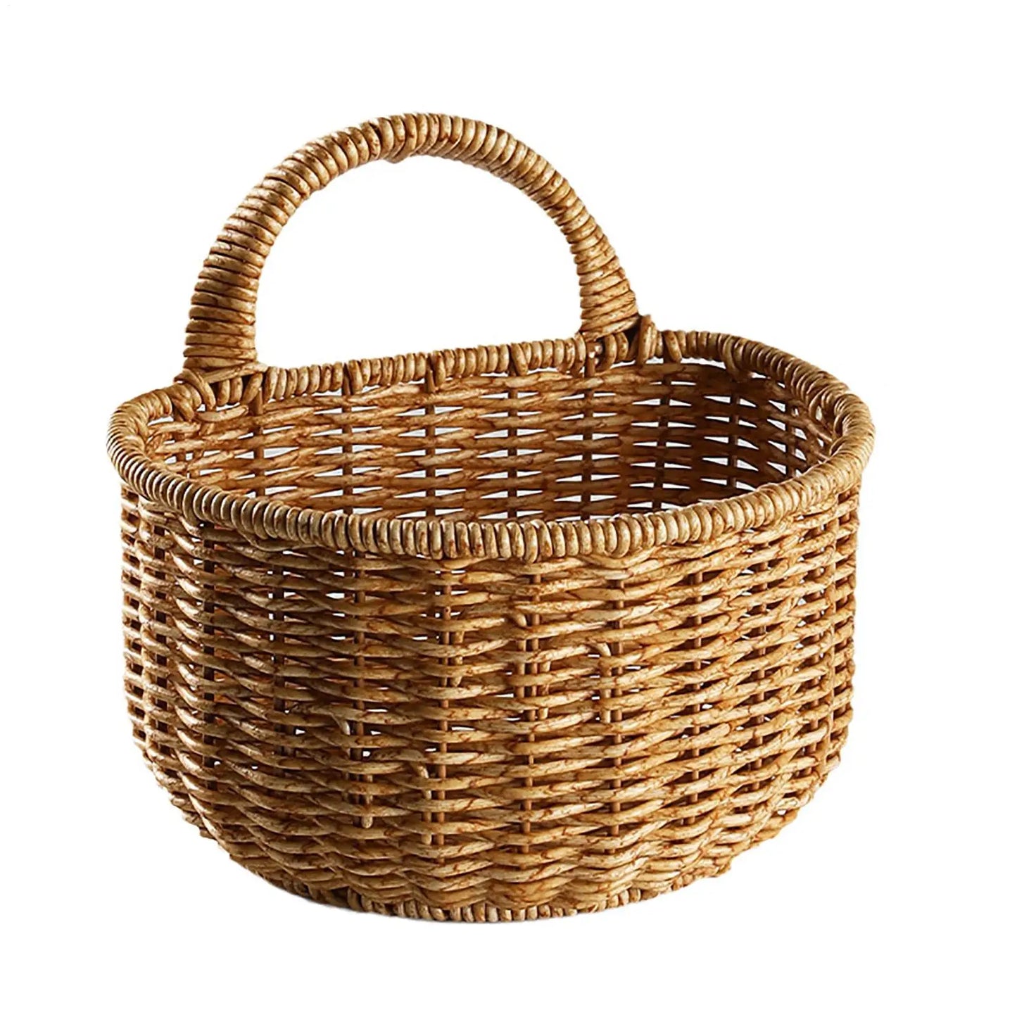 Hanging Woven Wall Basket | Boho Bamboo Storage & Decor