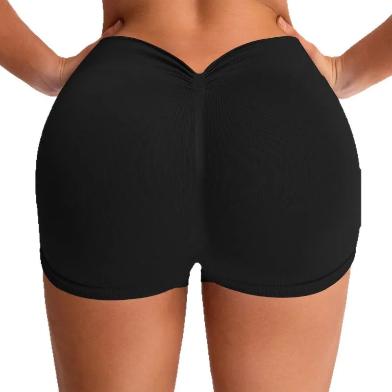 Women's Seamless Hip-Enhancing Yoga Shorts | Moisture-Wicking Yoga Athletic Shorts Peaceful Pleasures Health and Wellness