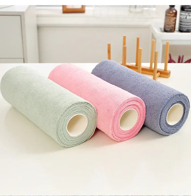 Reusable Microfiber Cloth Roll – 20 Perforated Sheets | Kitchen