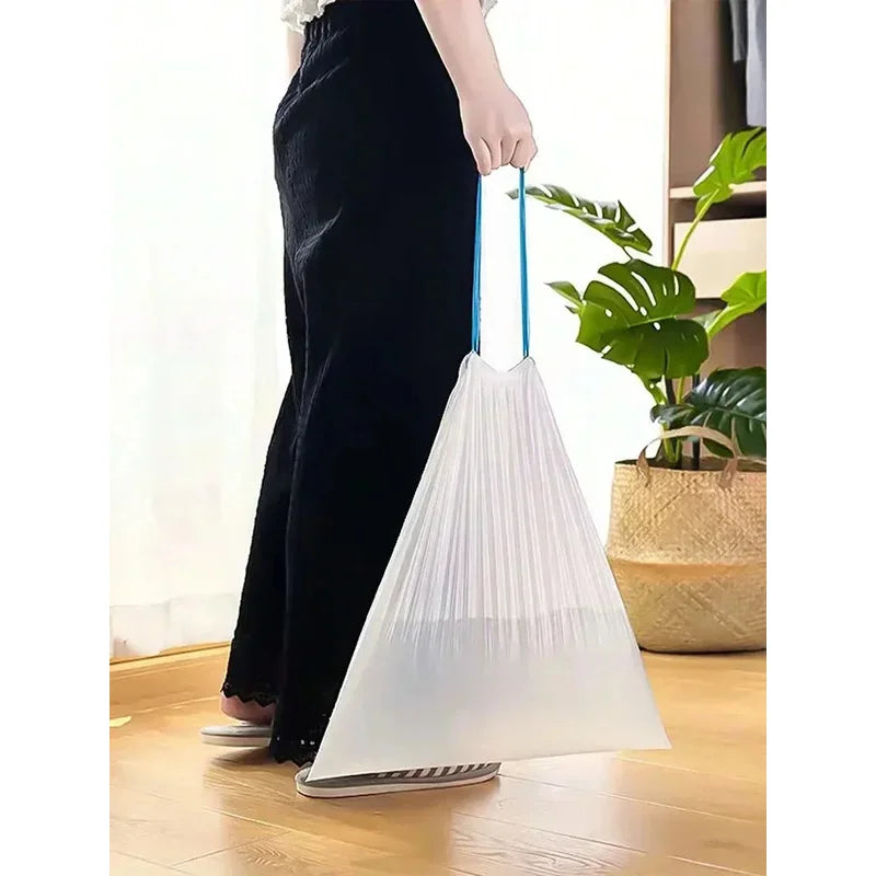 45X45 Household Garbage Bag Drawstring Large Thickening Portable Pull Bag White Plastic Bag draw string bags drawstring bag Peaceful Pleasures Health and Wellness