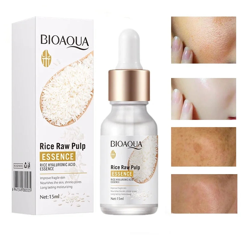 BIOAQUA Rice Essence Hyaluronic Acid Face Essence Nourishing Moisturizing Whitening Anti-Wrinkle Serum Facial Skin Care Peaceful Pleasures Health and Wellness