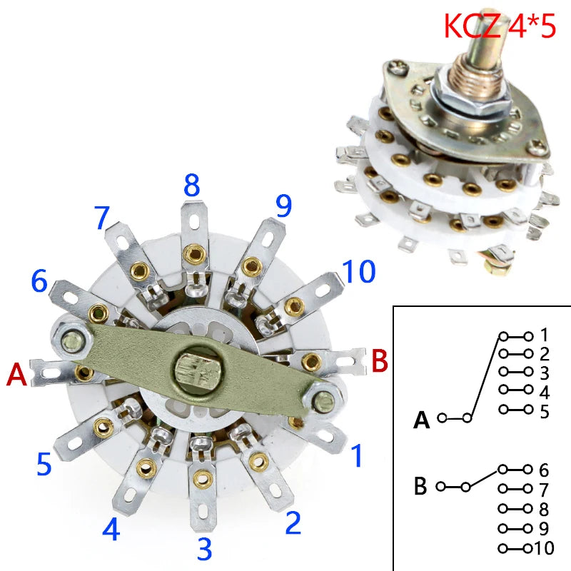 Rotary Switch Selector with Cap | 2 Pole & 4 Pole Multi-Position