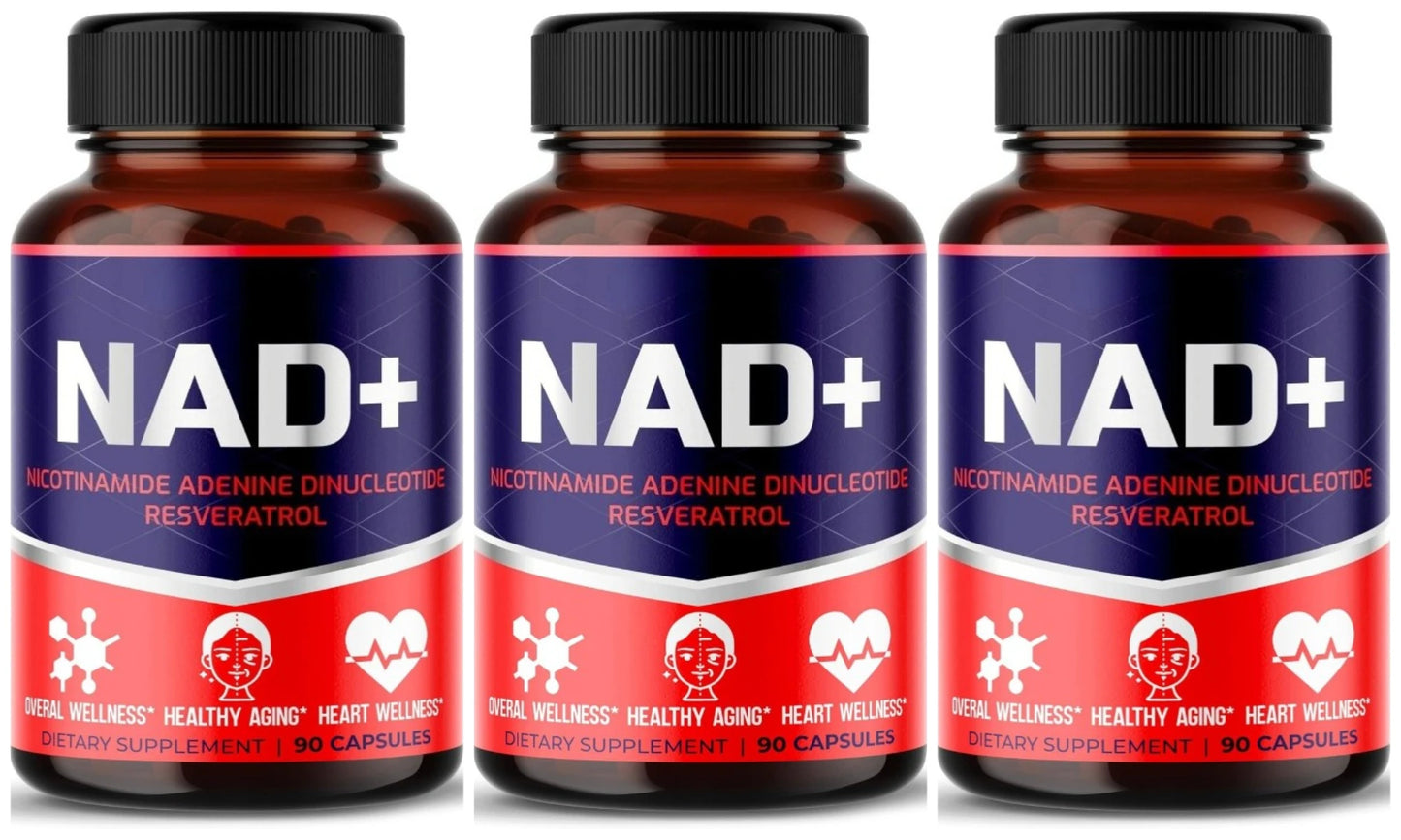 NAD+ 300mg Trans-Resveratrol Quercetin Rhodiola – 90 Capsules