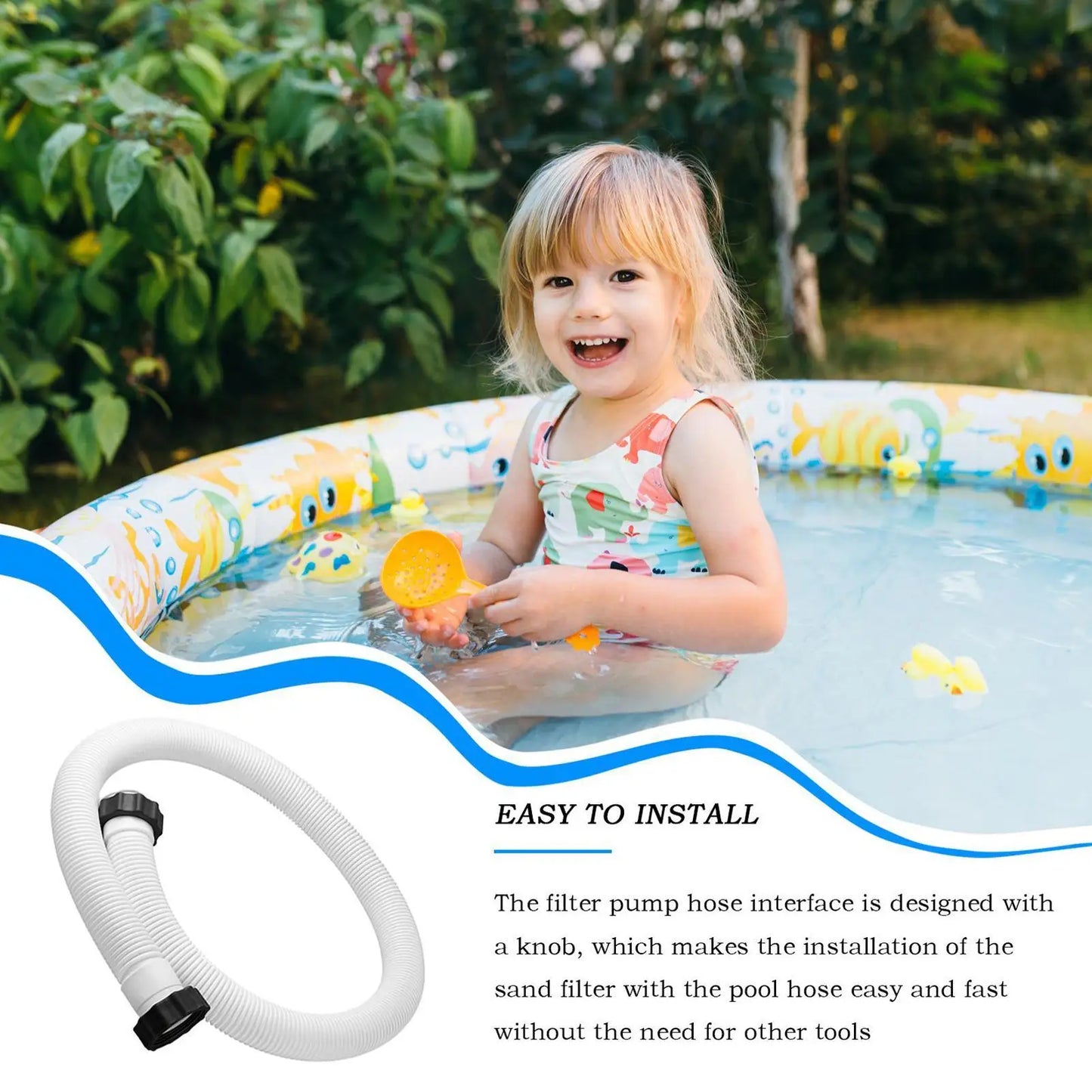 Pool Pump Replacement Hose 1.5" x 59" | Above Ground Pool