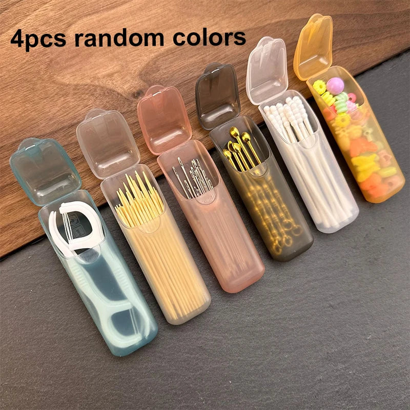 Mini Portable Storage Boxes Small Parts Organizer Travel Toothpick
