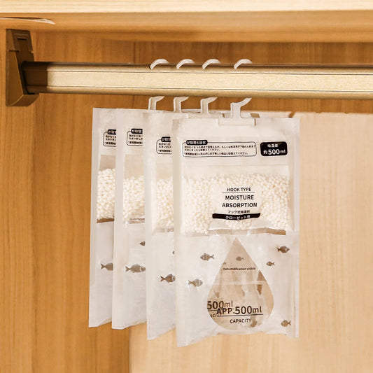 Hangable dehumidifying bag for dormitories, water-absorbing, moisture-resistant, mold-preventing, and dehumidifying bag for hous Peaceful Pleasures Health and Wellness WHITE 20Pics
