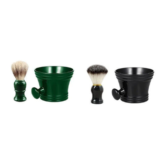 Men's Shaving Brush & Soap Bowl Set – Barber Lather Kit Shaving Brush Set Oasis Select