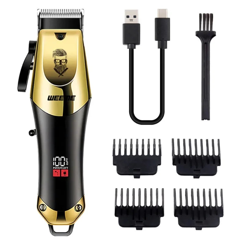 Men's Vintage Electric T9 Hair Clipper Beard Trimmer/Rechargeable With Nose Hair Trimmer Hair Cutting Machine Kit Boyfriend Gift Peaceful Pleasures Health and Wellness