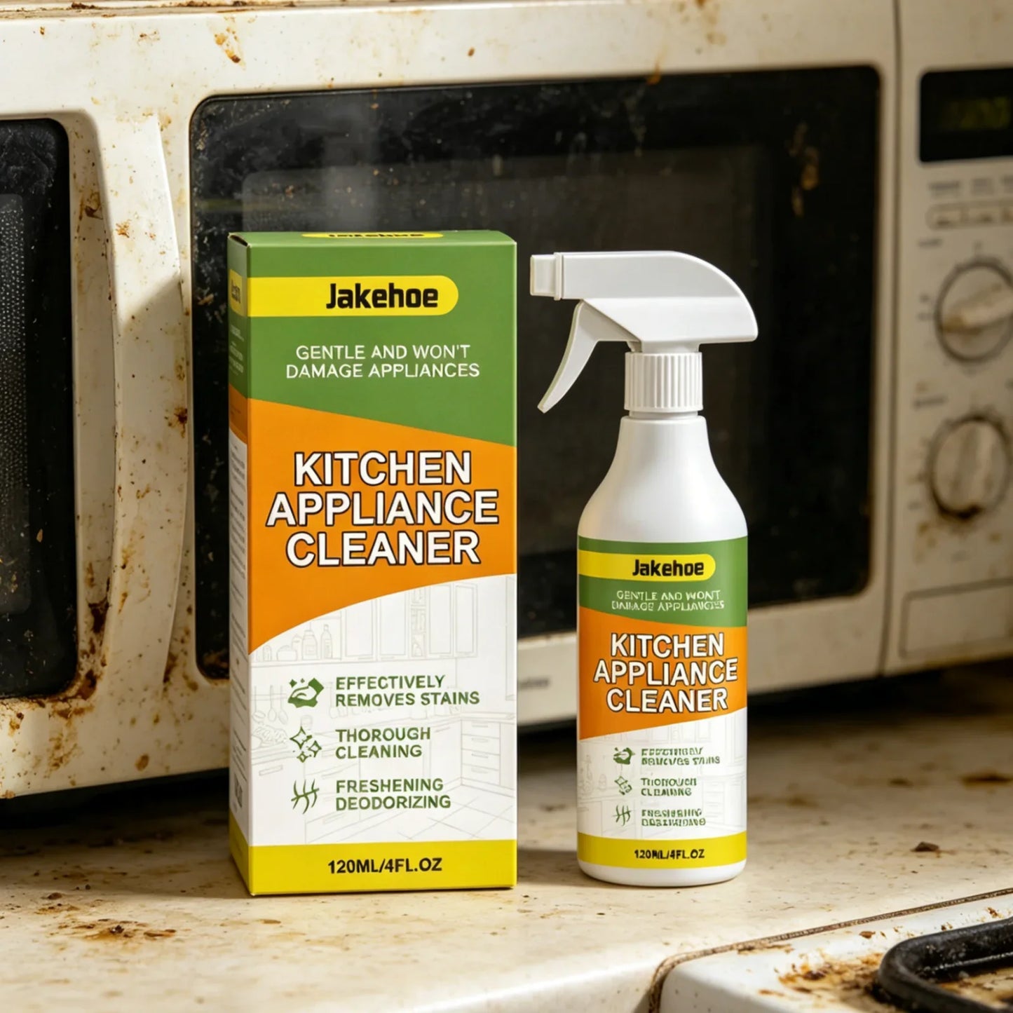 Jakehoe Kitchen Grease Remover Spray 120ml – No Residue
