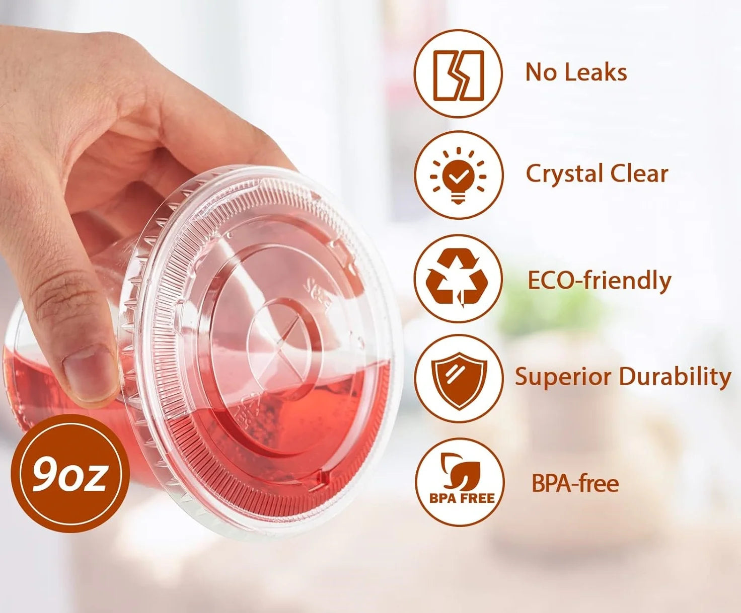9OZ Clear Plastic Cups With Dome Lids Crystal Clear Dessert Cups for Ice Cream Latte Cold Drinks Pudding Cupcake Snack or Fruits Peaceful Pleasures Health and Wellness