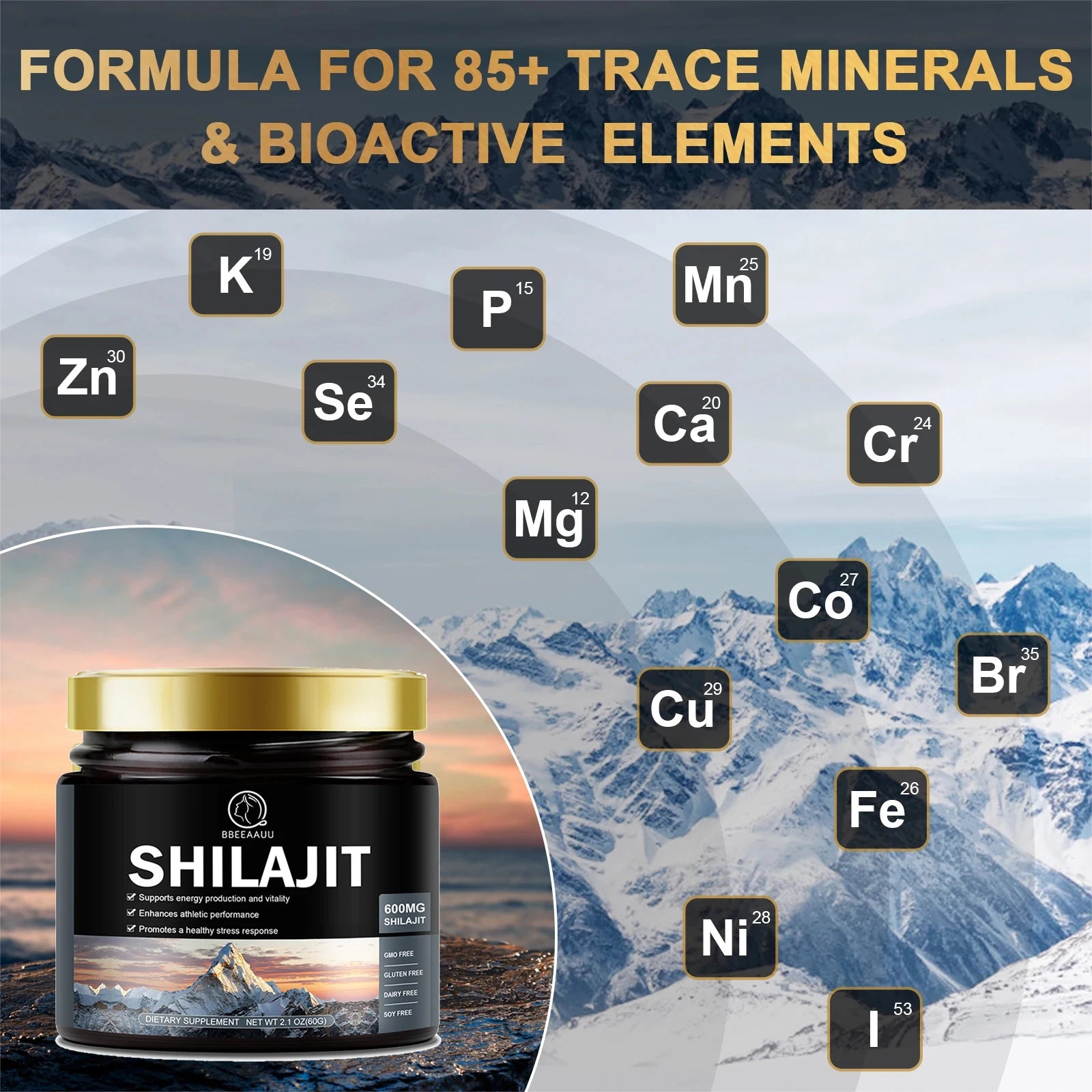 BBEEAAUU Himalaya Shilajit Resin – Fulvic Acid, Trace Minerals, Energy & Immunity Herbal Supplement Peaceful Pleasures Health and Wellness