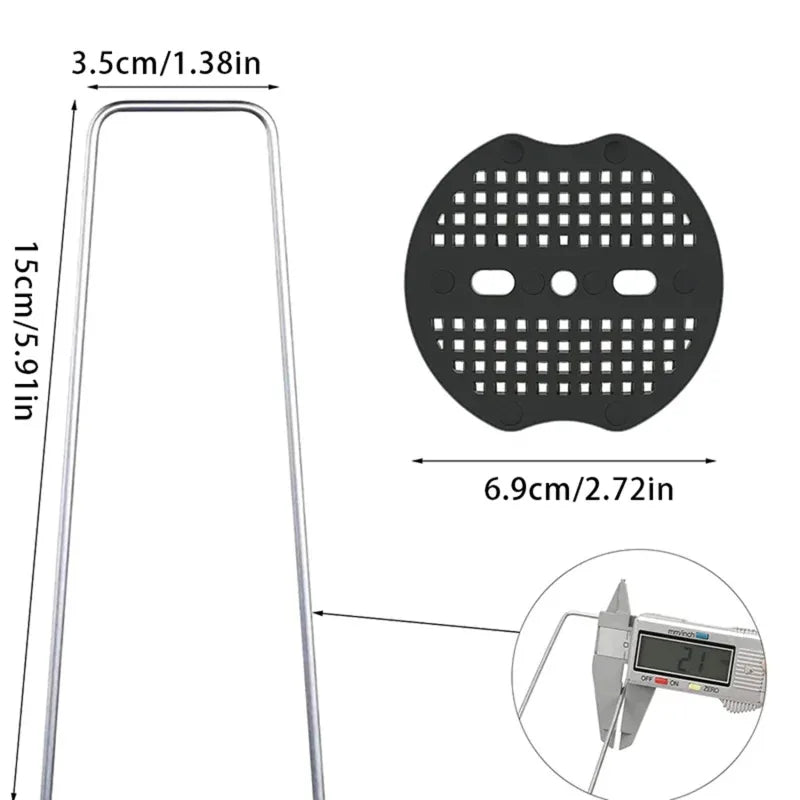 Heavy Duty U Shaped Garden Staples 20PCS Galvanized Steel Ground Pegs for Landscape Fabric Tarp Netting Fixing Tools Peaceful Pleasures Health and Wellness
