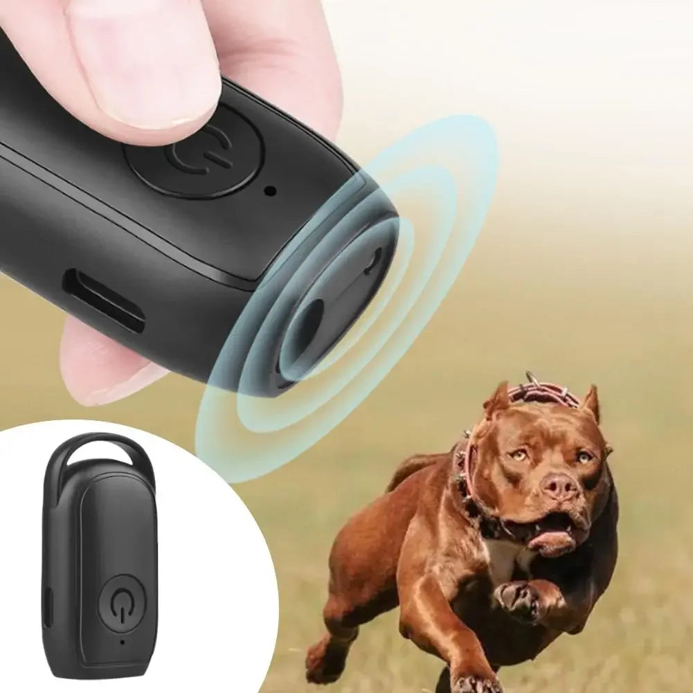 Portable Ultrasonic Dog Barking Control Trainer, Rechargeable Dog Training Aid Anti Barking Device, for Indoor Outdoor Use Peaceful Pleasures Health and Wellness