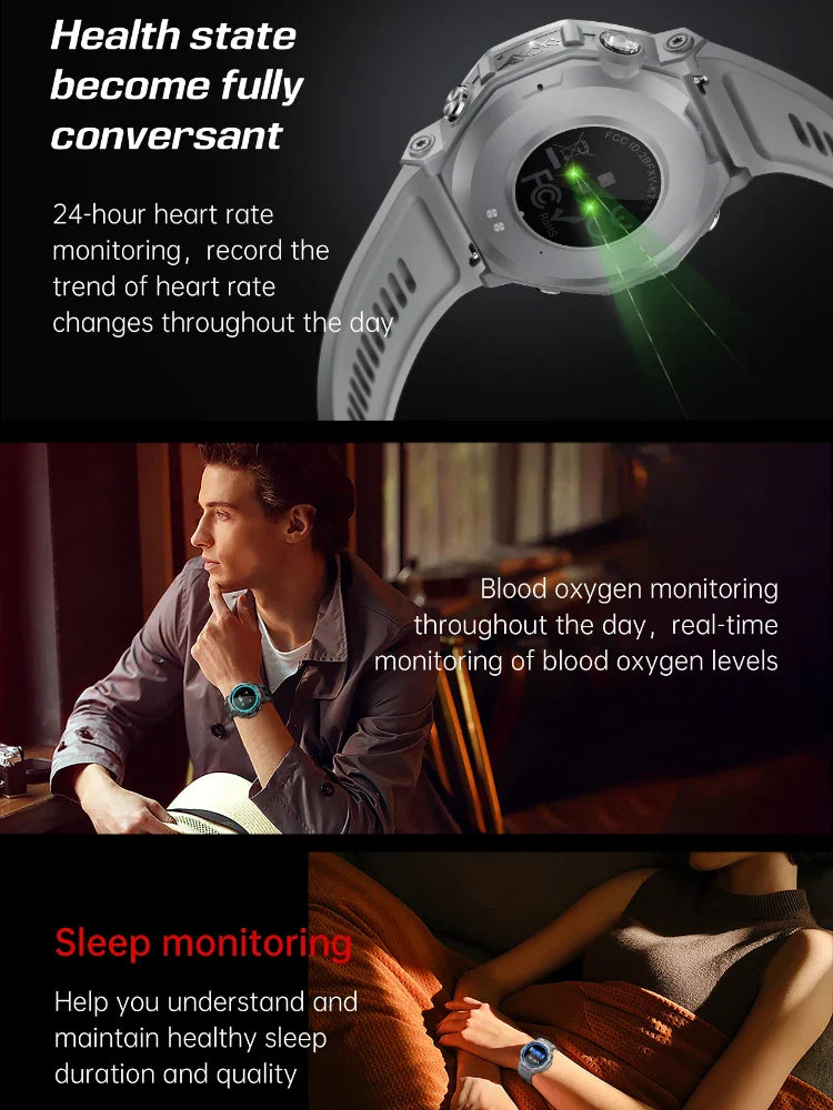 MINGCC Smartwatch – Wireless Calls, Fitness & Health Tracker