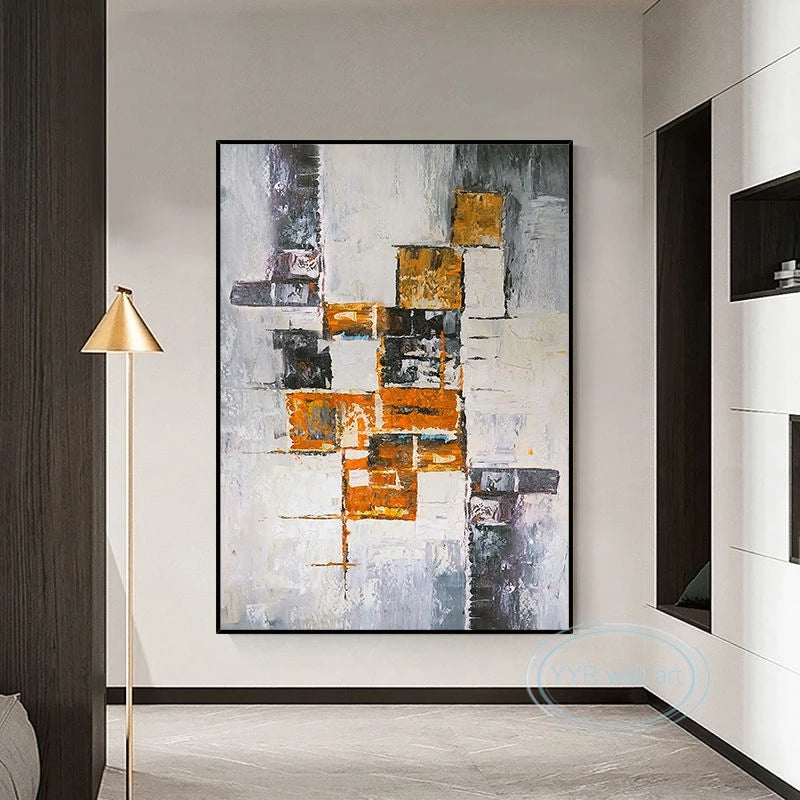 Abstract Hand-Painted Oil Painting | Modern Canvas Wall Art Canvas Wall Art Peaceful Pleasures Health and Wellness