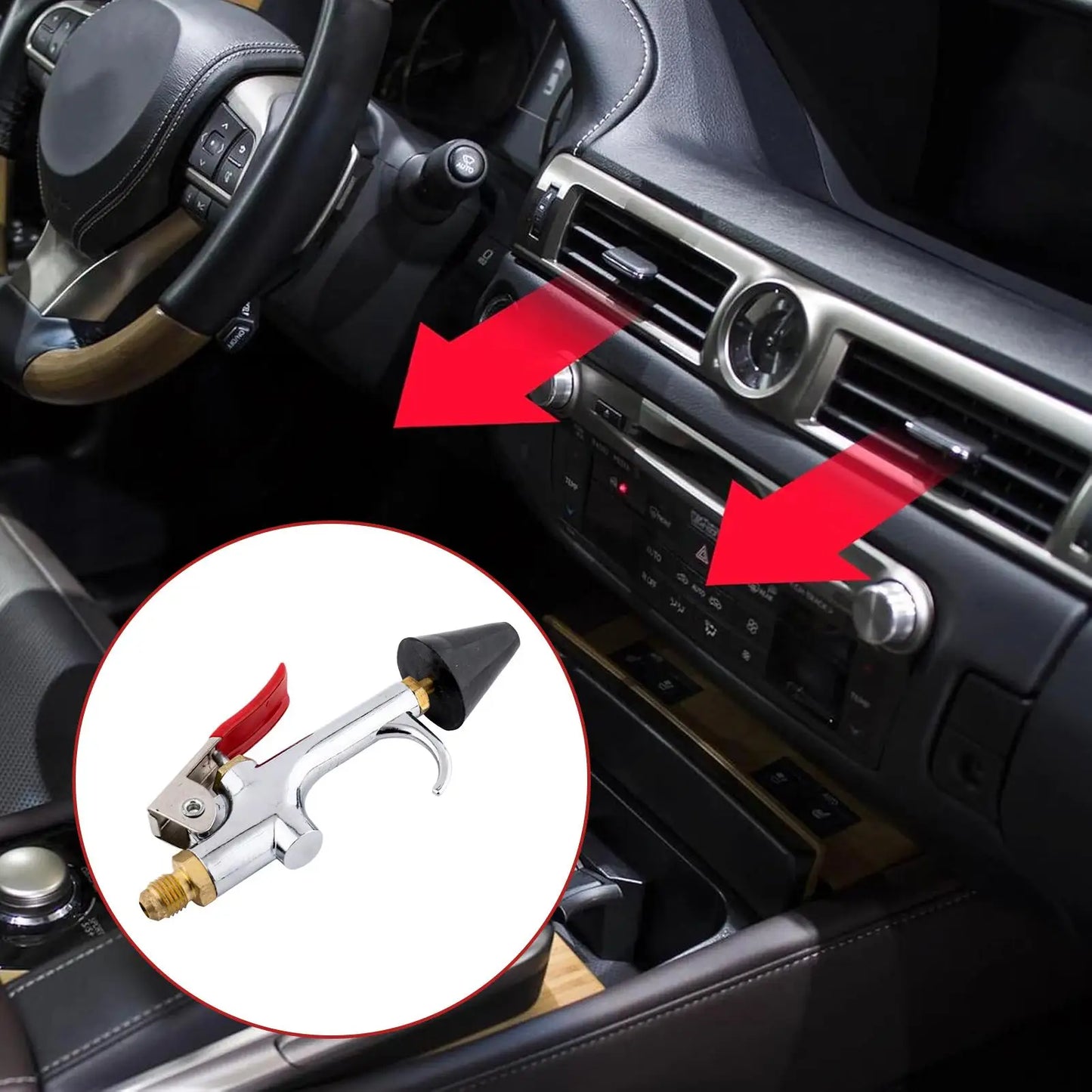 Car A/C Line Flush Nozzle – Alloy Canister Detailing Adapter