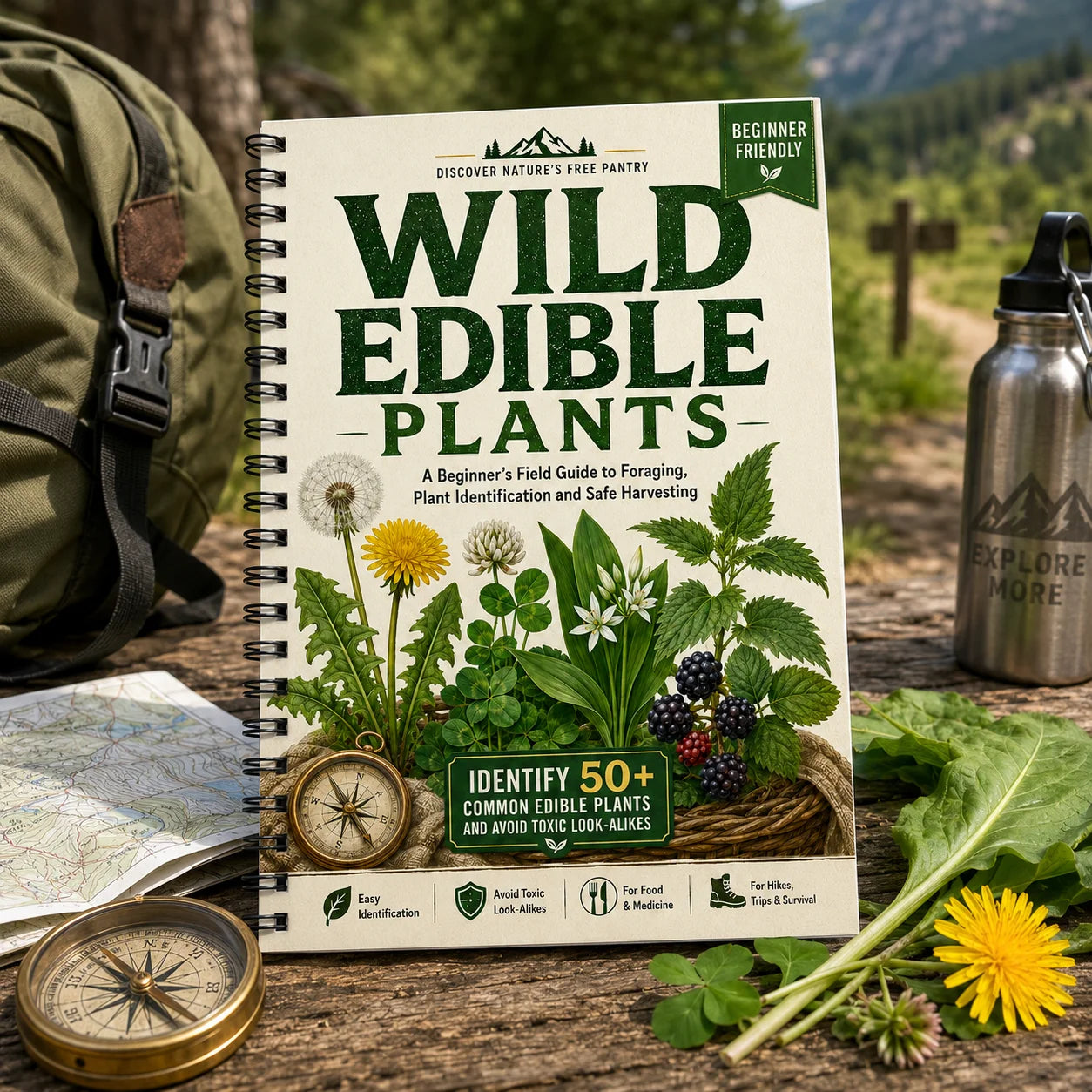 Wild Edible Plants Identification Guide Beginner Foraging Field