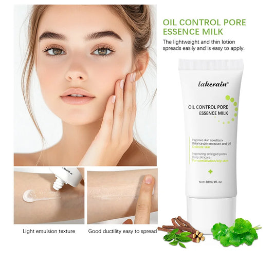 30ml Oil Control Pore Essence Milk – Smoothing Hydrating Serum Pore Essence Serum Oasis Select