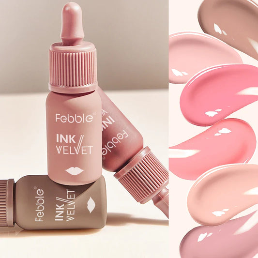Febble 6-Shade Matte Velvet Liquid Lipstick – Long-Lasting Nude Matte Liquid Lipstick Oasis Select