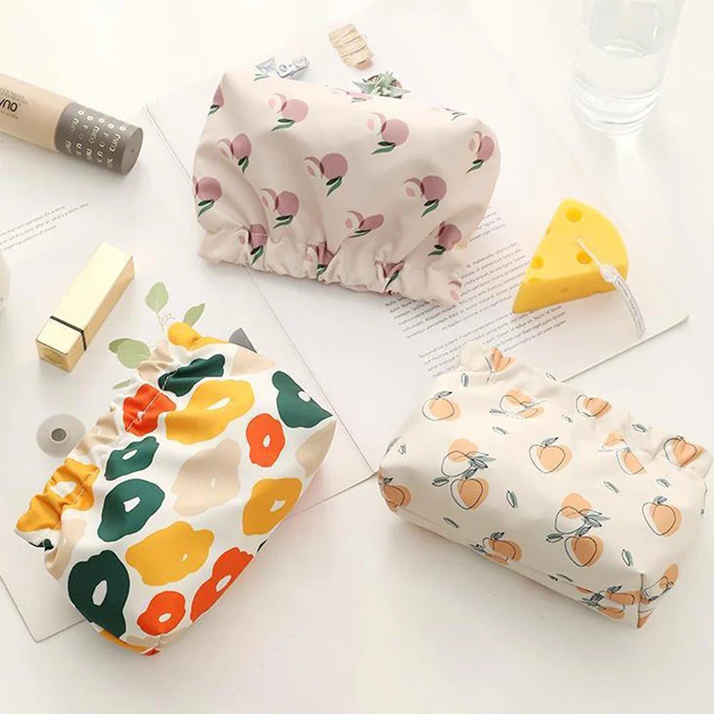 Fruit Print Mini Makeup Bag – Waterproof Portable Cosmetic Pouch