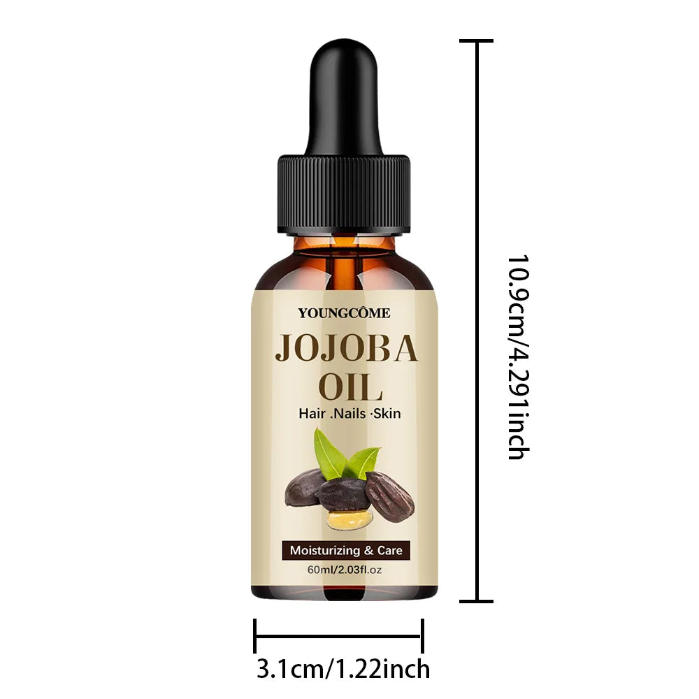 Natural Jojoba Oil Anti Aging Firming Skin Face Moisturizing Relaxing Massage Oil Hair Repair Skin Care Body Oil Peaceful Pleasures Health and Wellness 60ml