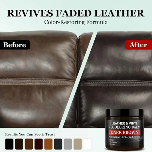 Dark Brown Leather Recoloring Balm – Furniture, Shoes & Car Seats Leather Repair Balm Oasis Select