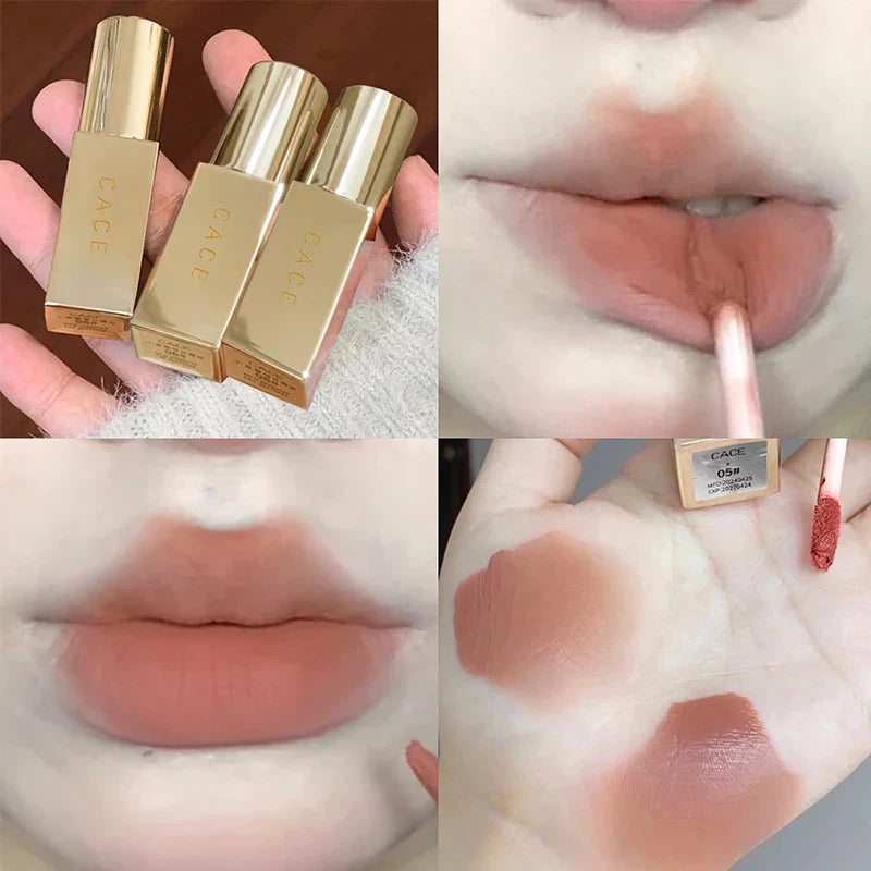 CACE Gold Tube Matte Liquid Lipstick – Moisturising Lip Gloss