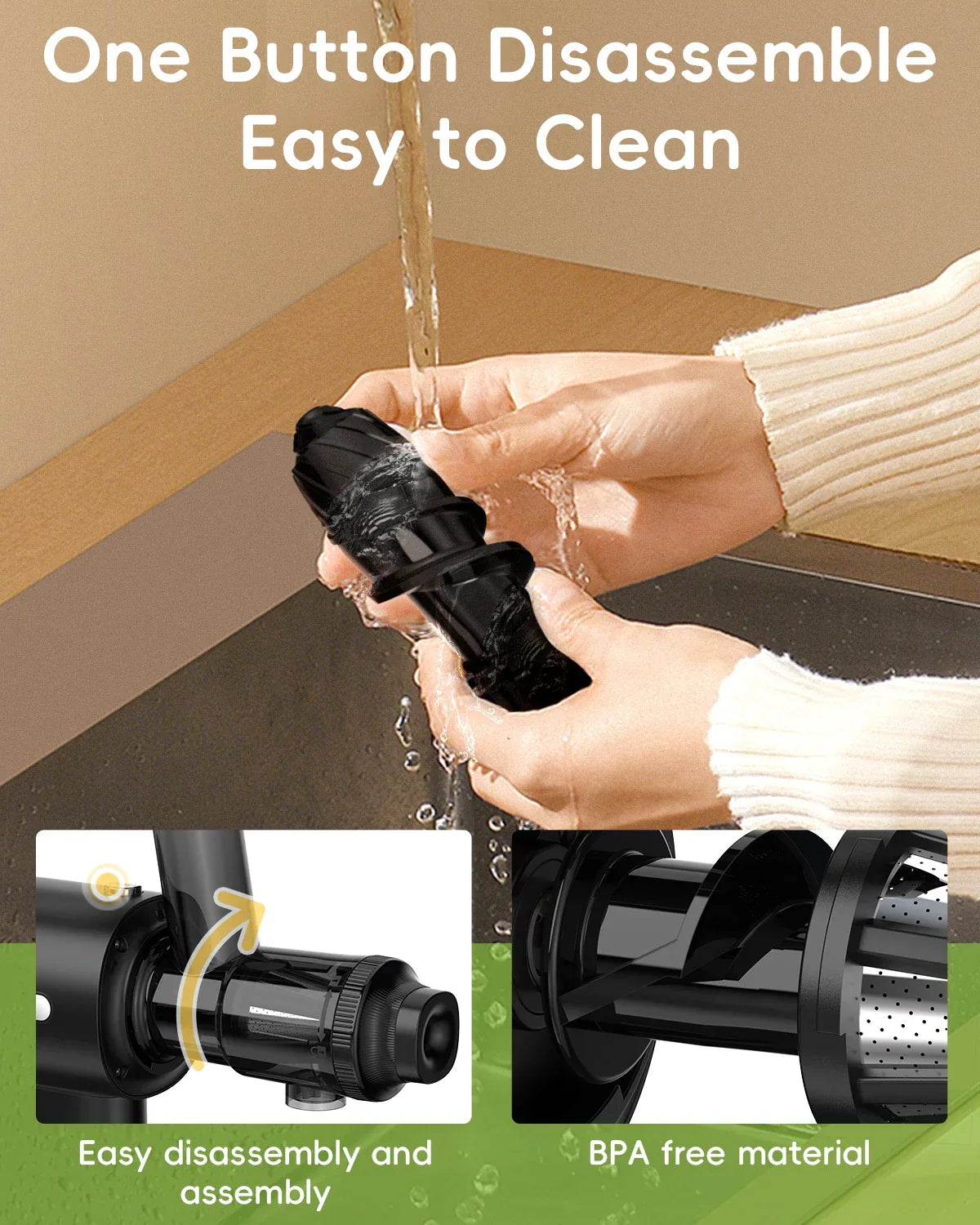 BioloMix Cold Press Juicer – Reverse Function, High Yield, Easy Clean Juicer BioloMix