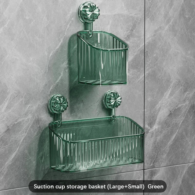 Suction Cup Shower Caddy Shelf – No Drill Wall Organizer