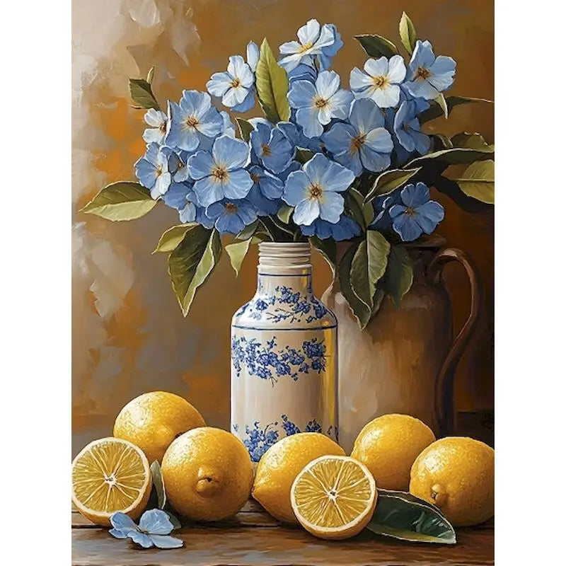 GATYZTORY Oil Painting By Numbers On Canvas Lemon Tree Coloring By Numbers For Adults Gift For Handiwork Home Decor Landscape Peaceful Pleasures Health and Wellness