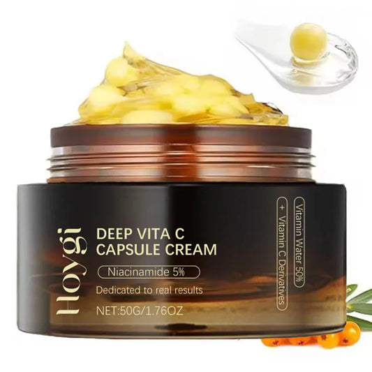Deep Vita C Capsule Cream Collagen Face Moisturizer Anti Aging Gel Firming Repairing Fade lines Hydrating Skin Care Products Peaceful Pleasures Health and Wellness Default Title