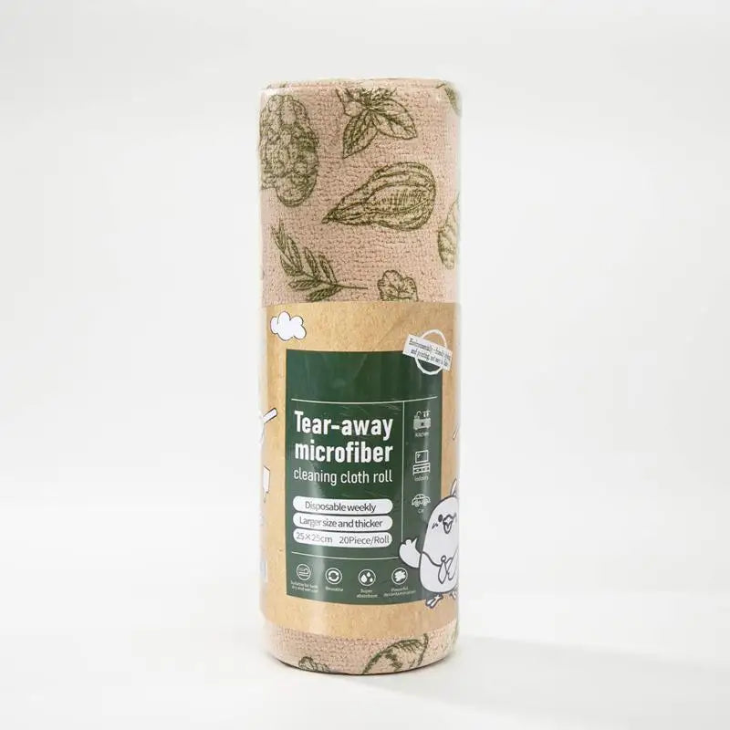 Reusable Microfiber Cleaning Cloth Roll | Cute Prints, 20 Sheets