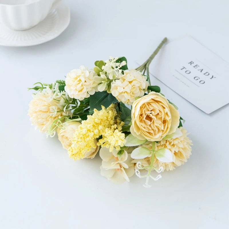 Artificial Silk Peony Bouquet | Wedding & Home Decor Flowers