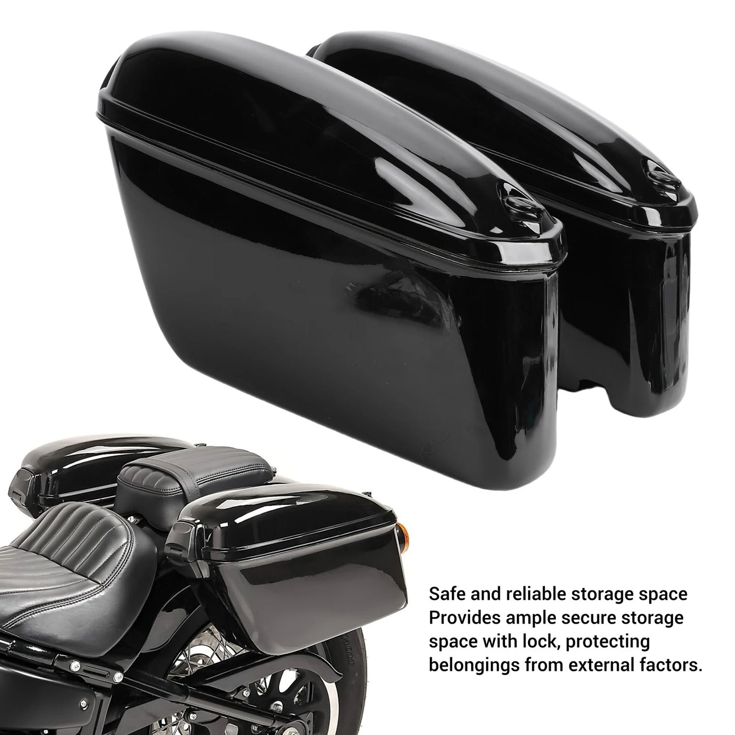 Motorcycle Hard Saddle Bags 22L Locking Side Boxes for Suzuki