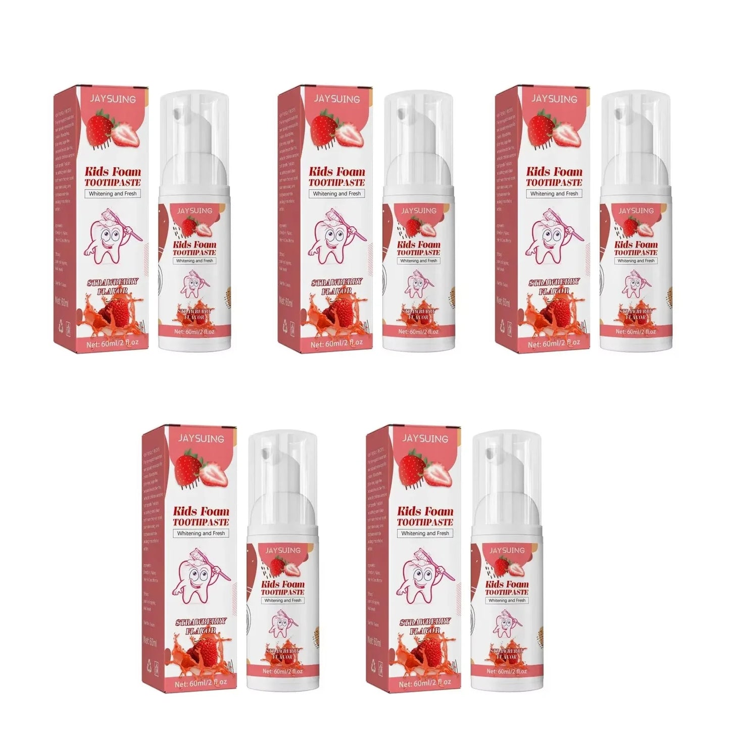 Kids Foam Toothpaste – Whitening, Stain Removal & Gum Care