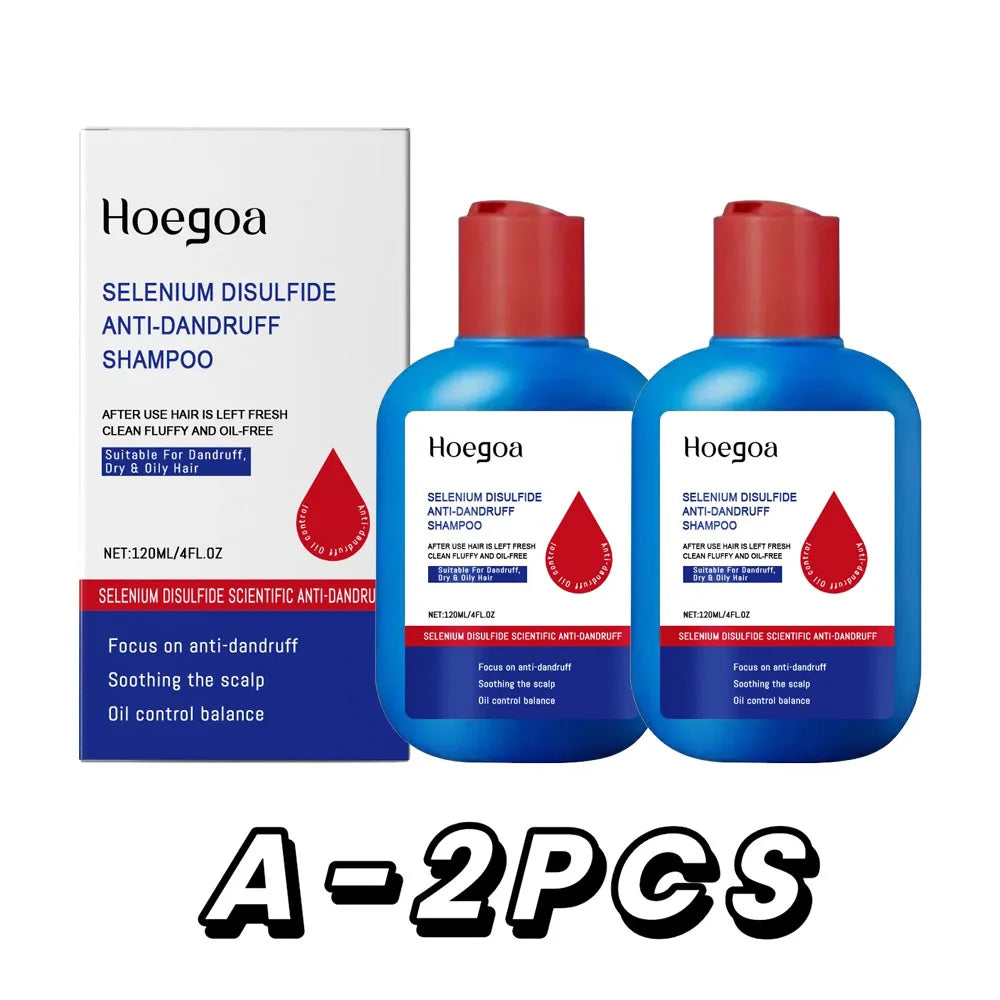 Selenium Sulfide Hair Shampoo Deep Cleansing Scalp Remove Dandruff Refreshing Strengthen Hair Roots Smoothing Soften Shiny Hair Peaceful Pleasures Health and Wellness A-2pcs
