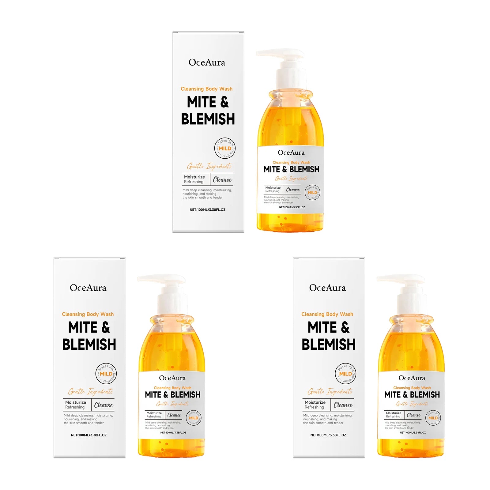 Body Cleansing Shower Gel Eliminate Sweat Odor Barrier Protection Exfoliating Hydrating Relaxing Smoothing Refreshing Body Wash Peaceful Pleasures Health and Wellness 300ml boxed Whitening