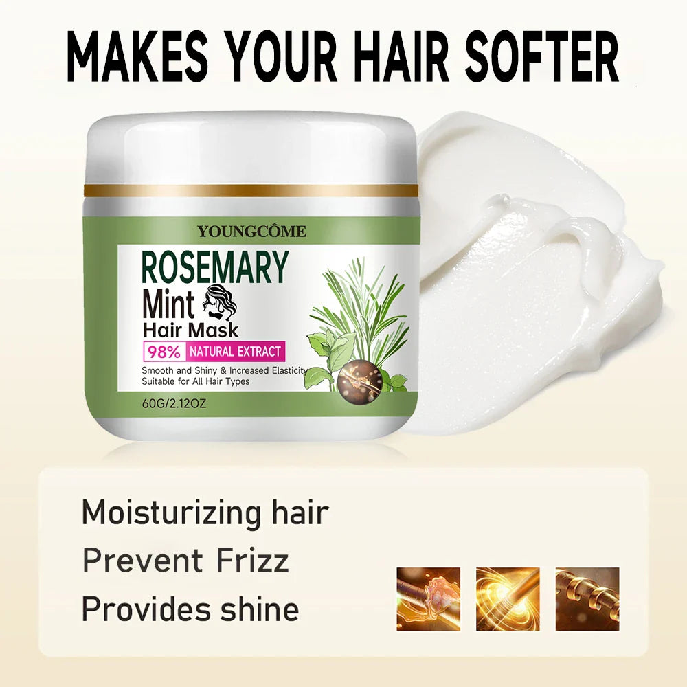 Rosemary Protein Hair Mask – Deep Moisture & Frizz Control