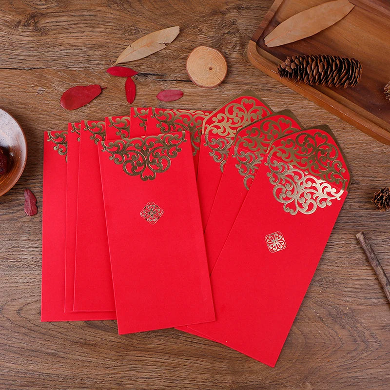 Chinese Red Envelopes 10pcs | Lucky Money Hongbao Gift Packets